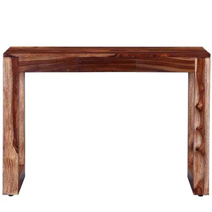Solid Sheesham Wood One Drawer Oneder Dune Desk Natural 
