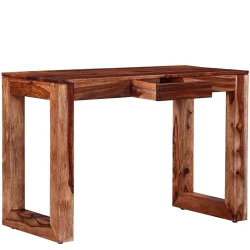One Drawer Oneder Dune Desk Natural Made in Solid Sheesham Wood 