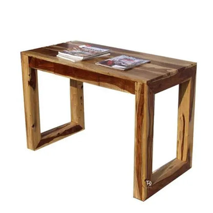 One Drawer Oneder Dune Desk made in Solid Sheesham Wood. 