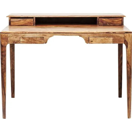 Four Drawer Owada Desk Natural Made in Solid Sheesham Wood. 