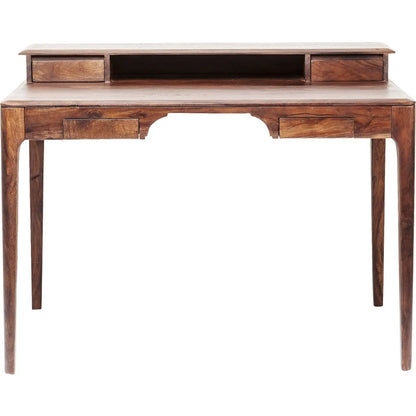 Four Drawers and One Open Shelf Owada Study Table for Students Made in Solid Sheesham Wood. 