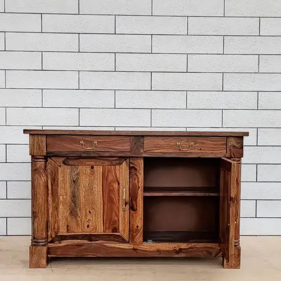 Sheesham Wood Two Door and Two Drawer Piller Buffet. 