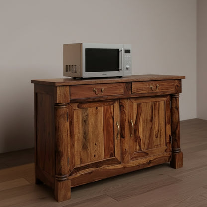 Two Door and Two Drawer Piller Buffet made in Sheesham Wood.