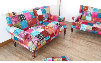 Vibrant patchwork furniture