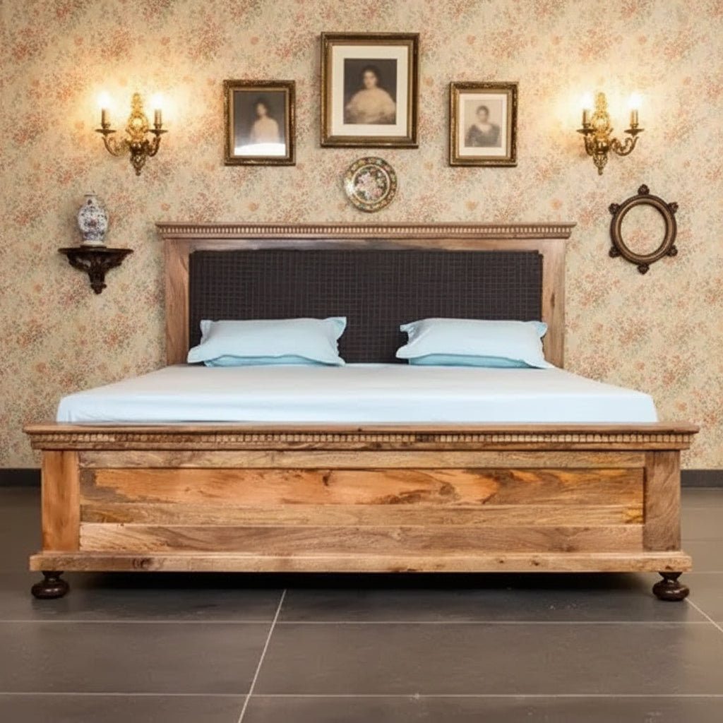 wooden hydrolic storage bed