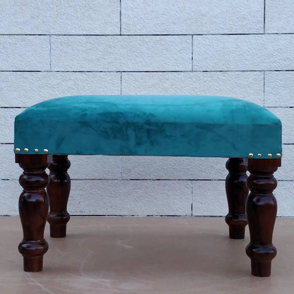 Solid Sheesham Wood Carving Legs Quark Chowki. 