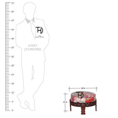 Rajsee Footstool Peach The Home Dekor