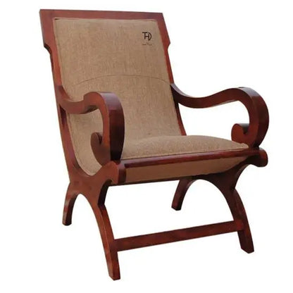 wooden comfertable with armrest chair