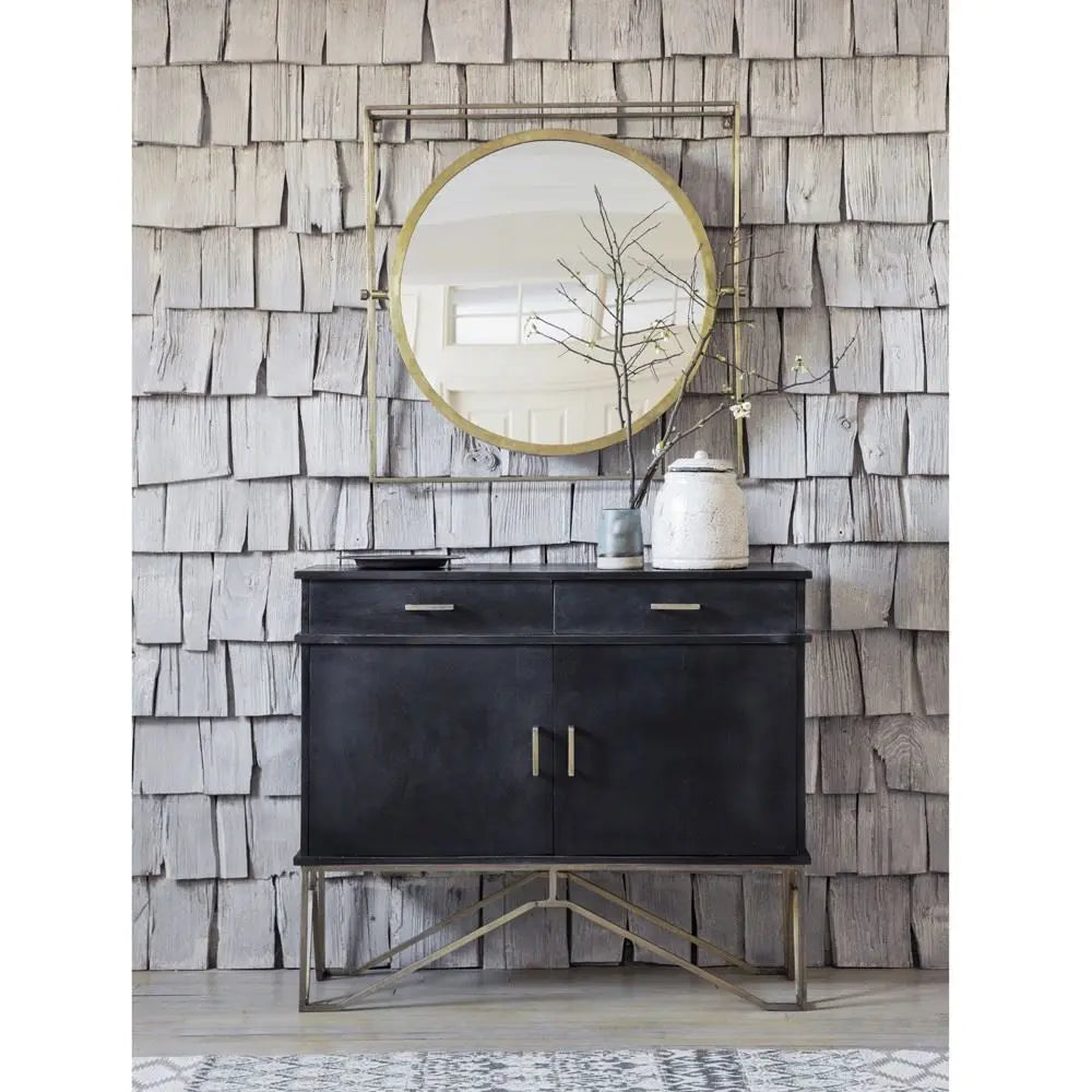 Two Door Two Drawer mdf and Metal Frame Ran Modern Sideboard.