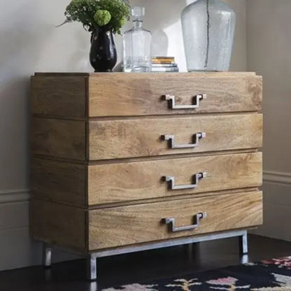wooden chester with four drawers.