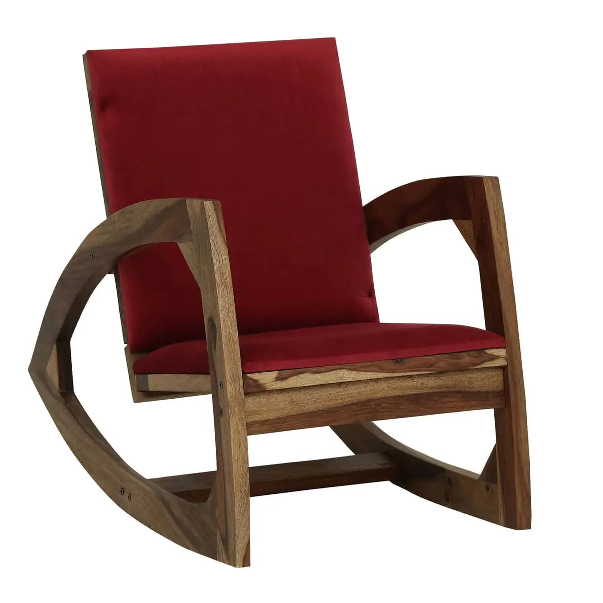 Wooden Designer Upholstery Rocking Chair. 