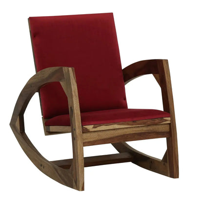 Wooden Designer Upholstery Rocking Chair. 