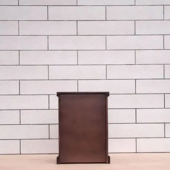 One Door One Drawer Round Tile Bedside. 