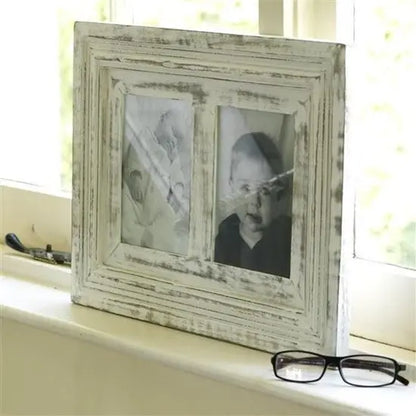 Wooden rustic photo frame. 