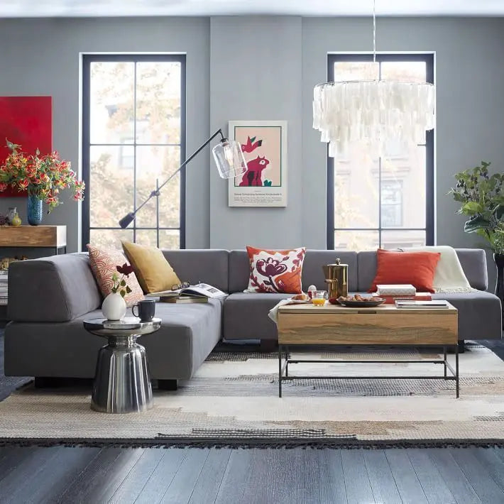 Solid Mango Wood and Metal Frame Lift on Storage Samaveshika Lift Top Coffee Table. 