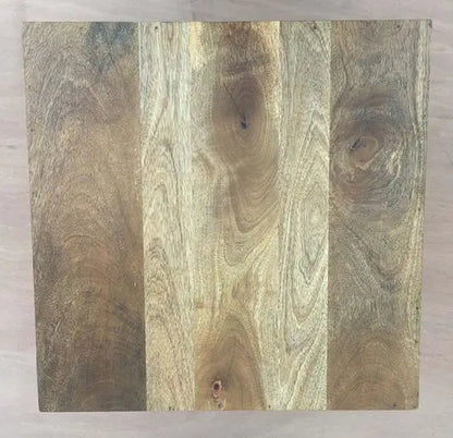 mango wood square-shaped Squiral Samavika coffee table. 