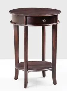Solid Sheesham Wood Round Shape One Drawer Sanbee Round Table. 