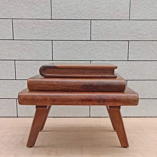 Book Design Wooden Sayugmee Nightstand. 