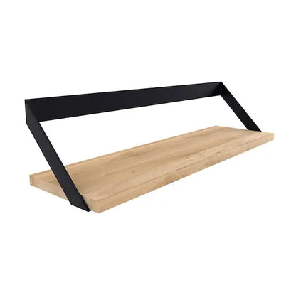 Solid Wood and Metal Frame Slope Wall Shelve. 