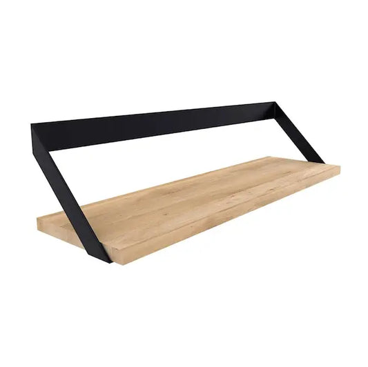 Solid Wood and Metal Frame Slope Wall Shelve. 