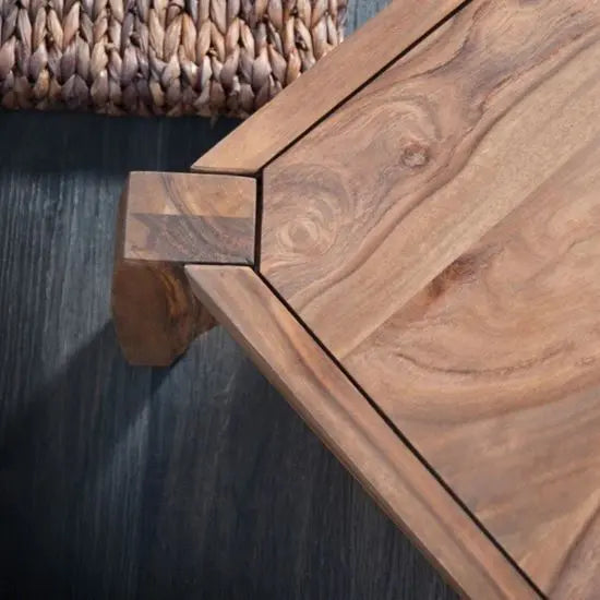 Solid wood square-shaped T-Rex Squiral Coffee Table