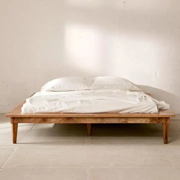 Solid Mango Wood Simple design  Tesoro Platform Bed. 