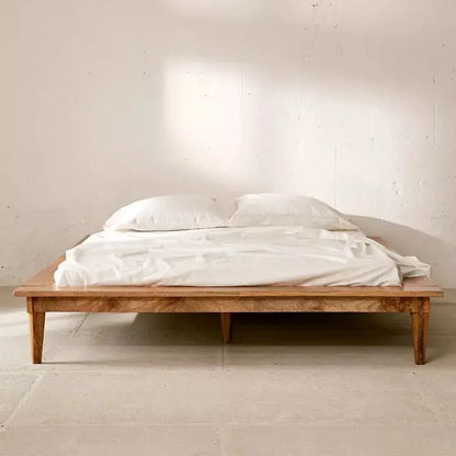 Solid Mango Wood Simple design  Tesoro Platform Bed. 