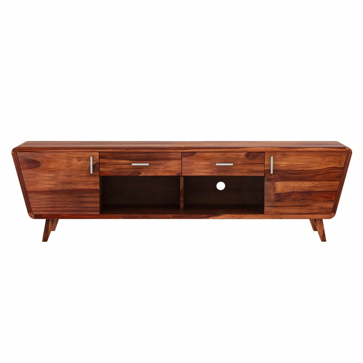 Wooden Two Door Two open shelf and Two Drawer Stolek Mars Tv unit.