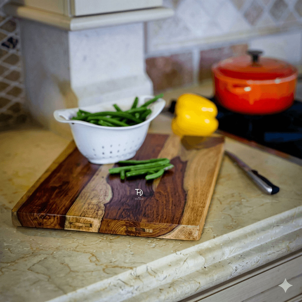 solid sheesham wood vegetable chopper. 