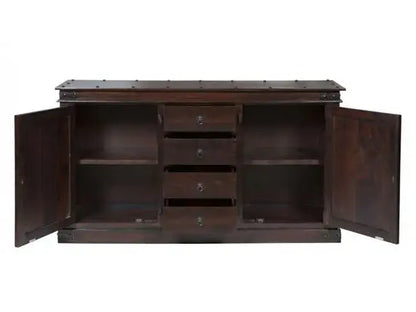 Two Door and Four Drawer Vintage Buffet made in Solid Wood. 