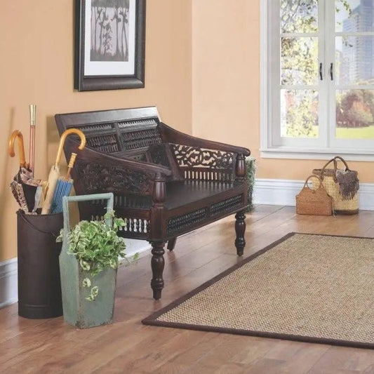 Solid Wood Carving and Ghirlee Design Vintage Single seat sofa.