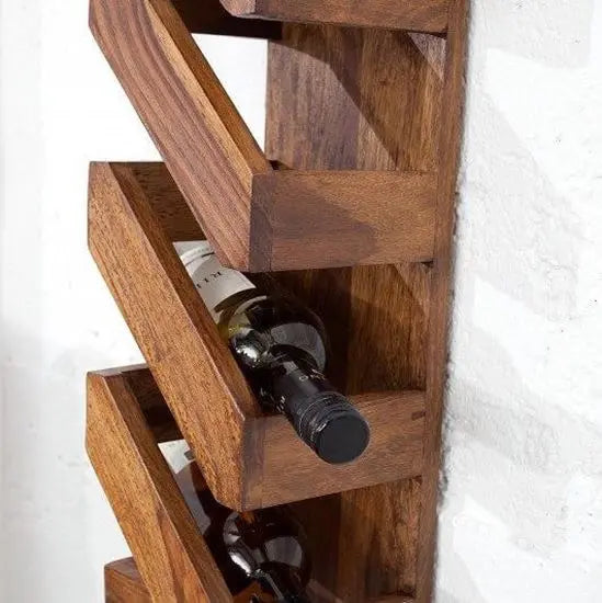 Wooden Wall Wine Rack. 