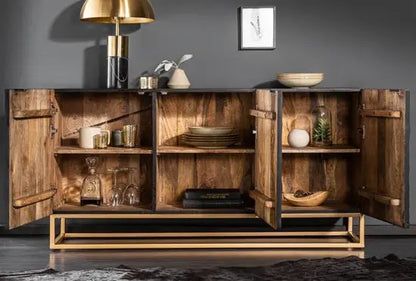 Wave sideboard 3 Door Black The Home Dekor