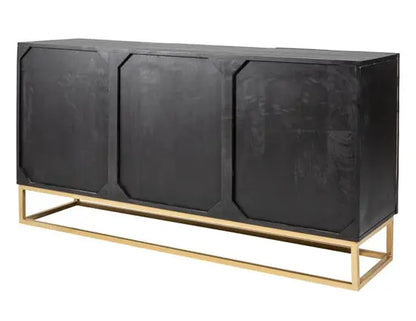 Wave sideboard 3 Door Black The Home Dekor