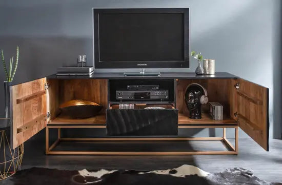 Two Door One Drawer and one openshelf Modern design tv cabinet