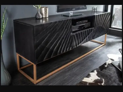 Two Door One Drawer and one openshelf Designer Led rack. 