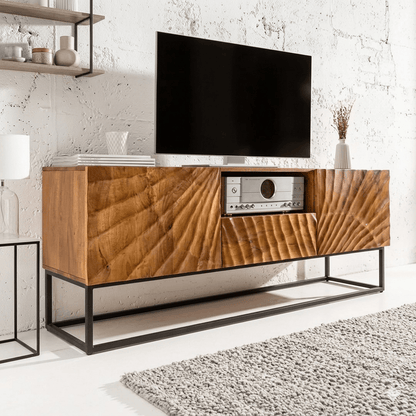 Carving front Led cabinet