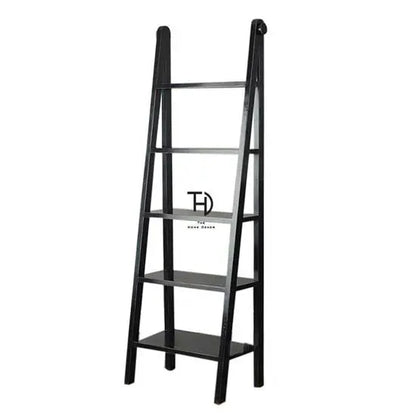 Solid Mango Wood Open Shelf LadWing Black Bookcase. Used for Keeps Books and Other Decorative Items. 