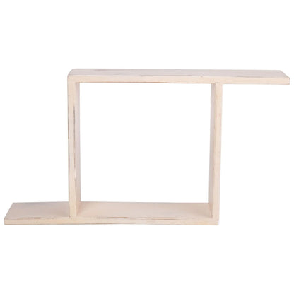 Solid Mango Wood Wall shelf with a minimalist Z design. 